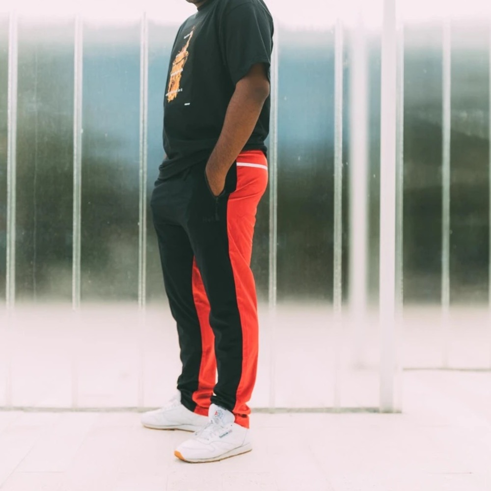 Rokit Blaze Track Pant - Black Red